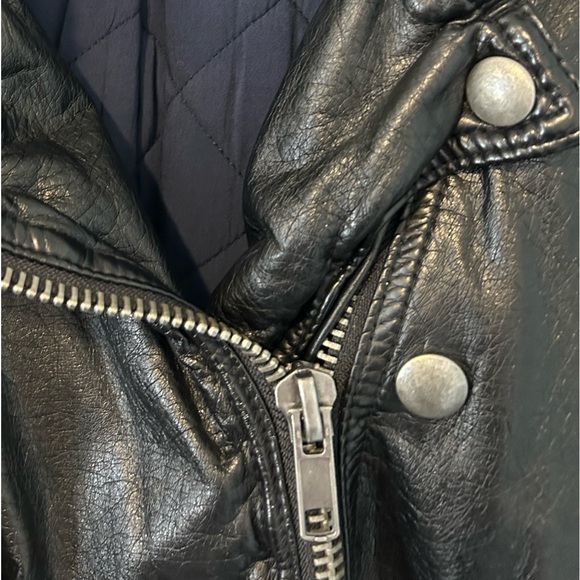 Free People black leader biker jacket - Picture 3 of 5